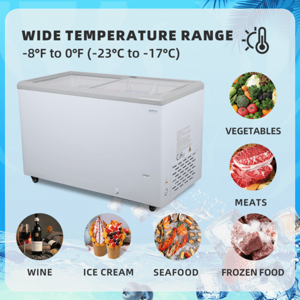 FDF12.4CF 41'' Width Horizontal Display Island Freezer - Nafcool™ Commercial Freezer Icecream, frozen food, Ice bag - Image 3