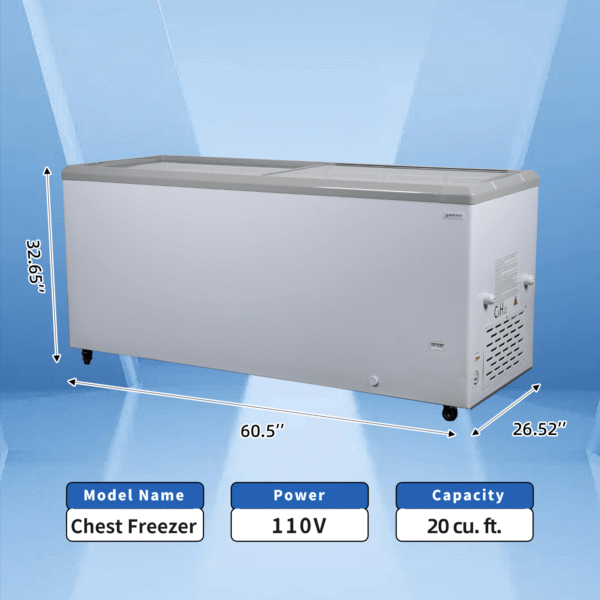 FDF20CF 61'' Width Horizontal Display Island Freezer - Nafcool™ Commercial Freezer Icecream, frozen food, Ice bag and Gelato - Image 4