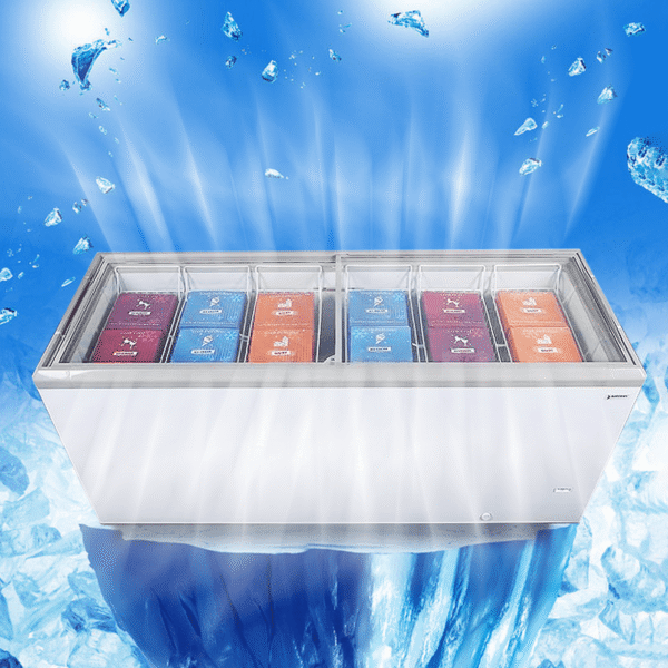 FDF23CF 71'' Width Horizontal Display Island Freezer - Nafcool™ Commercial Freezer Icecream, frozen food, Ice bag and Gelato - Image 14