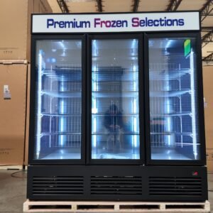 TGDF70'' Three Section Glass Door Merchandiser display Freezer (no wheels)