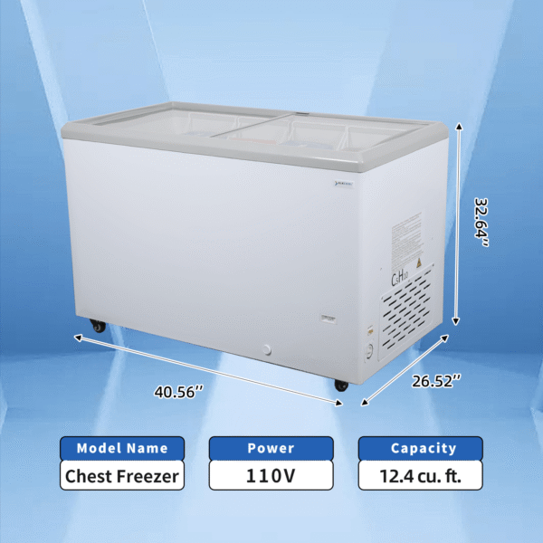 FDF12.4CF 41'' Width Horizontal Display Island Freezer - Nafcool™ Commercial Freezer Icecream, frozen food, Ice bag - Image 5