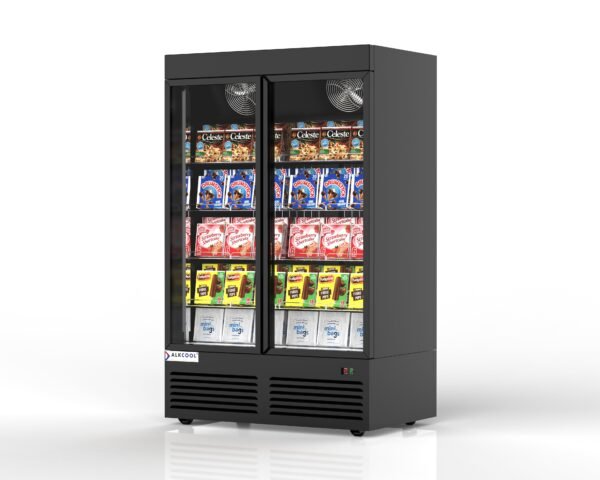 Visual Two Section Display Freezer w/ Swing Door SGDF40N- Bottom Mount Compressor, no wheels, Black, 115v with Hydrocarbon Refrigerant - Image 3