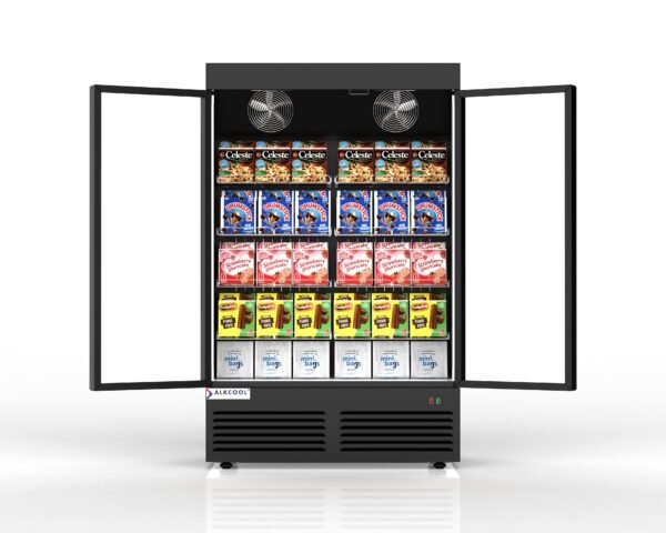 Visual Two Section Display Freezer w/ Swing Door SGDF40N- Bottom Mount Compressor, no wheels, Black, 115v with Hydrocarbon Refrigerant - Image 4